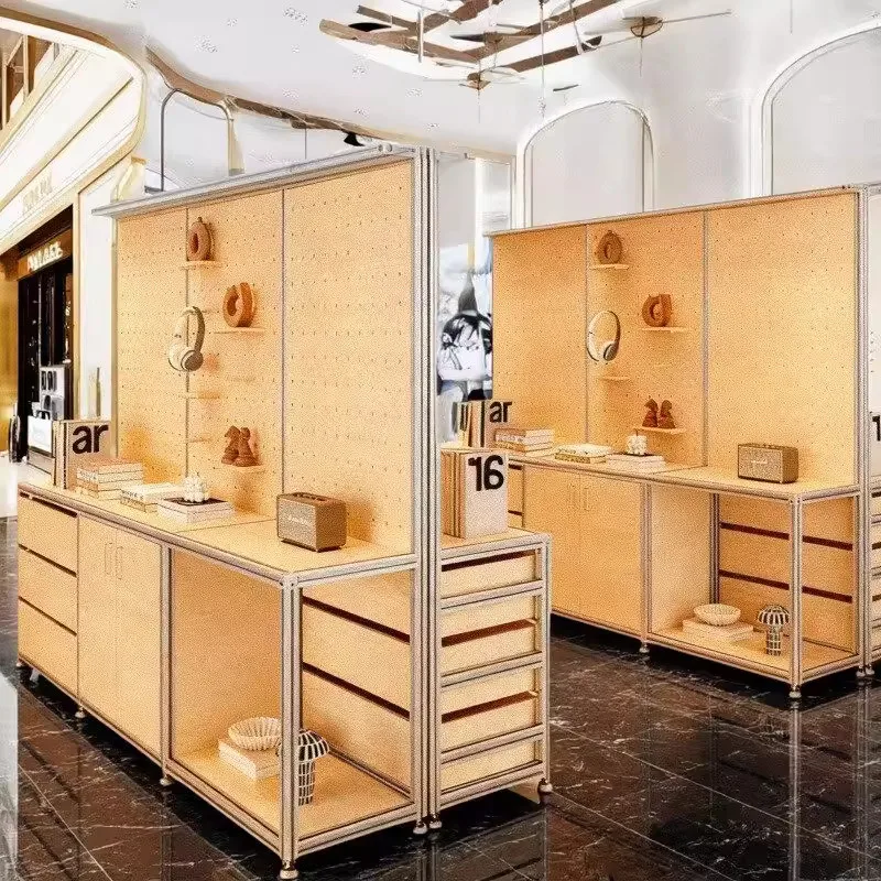 YJQ aluminum profile sample display rack, hole plate display rack, figure product storage rack