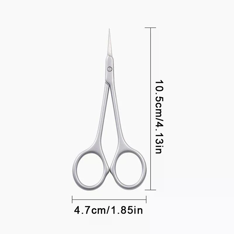 Tesoura de cutícula de aço inoxidável, removedor de pele morta para unhas, cortador de arte, tesoura russa para manicure, ponta curvada