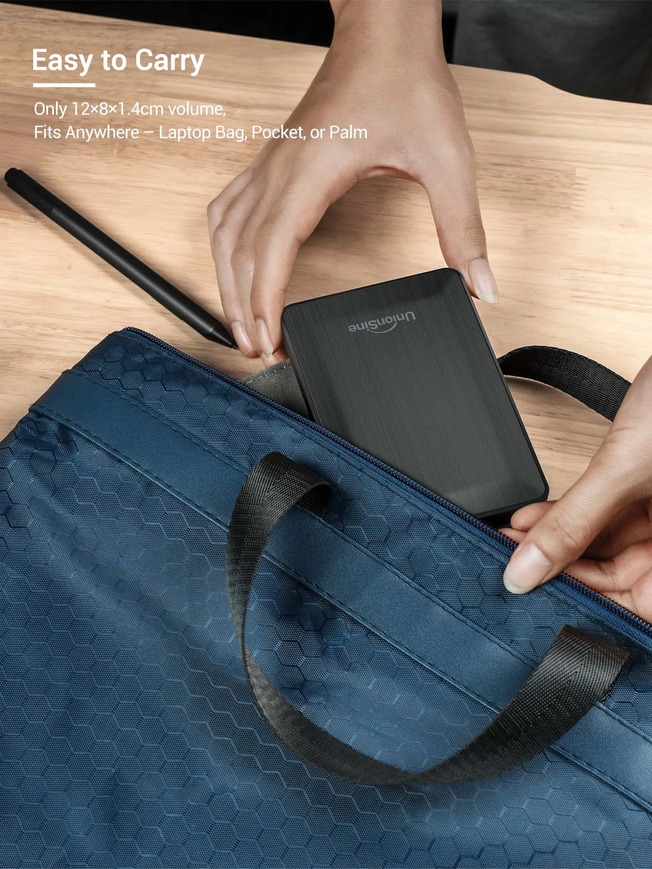 UnionSine قرص صلب خارجي 1 تيرابايت USB 3.0 محمول عالي السرعة، نسخ احتياطي سريع وموثوق، سهل الاستخدام، بلايستيشن 5 سليم 1 تيرابايت، متوافق مع الحاسوب، اللابتوب، ماك، بلايستيشن 4، إكس بوكس، والتلفاز الذكي