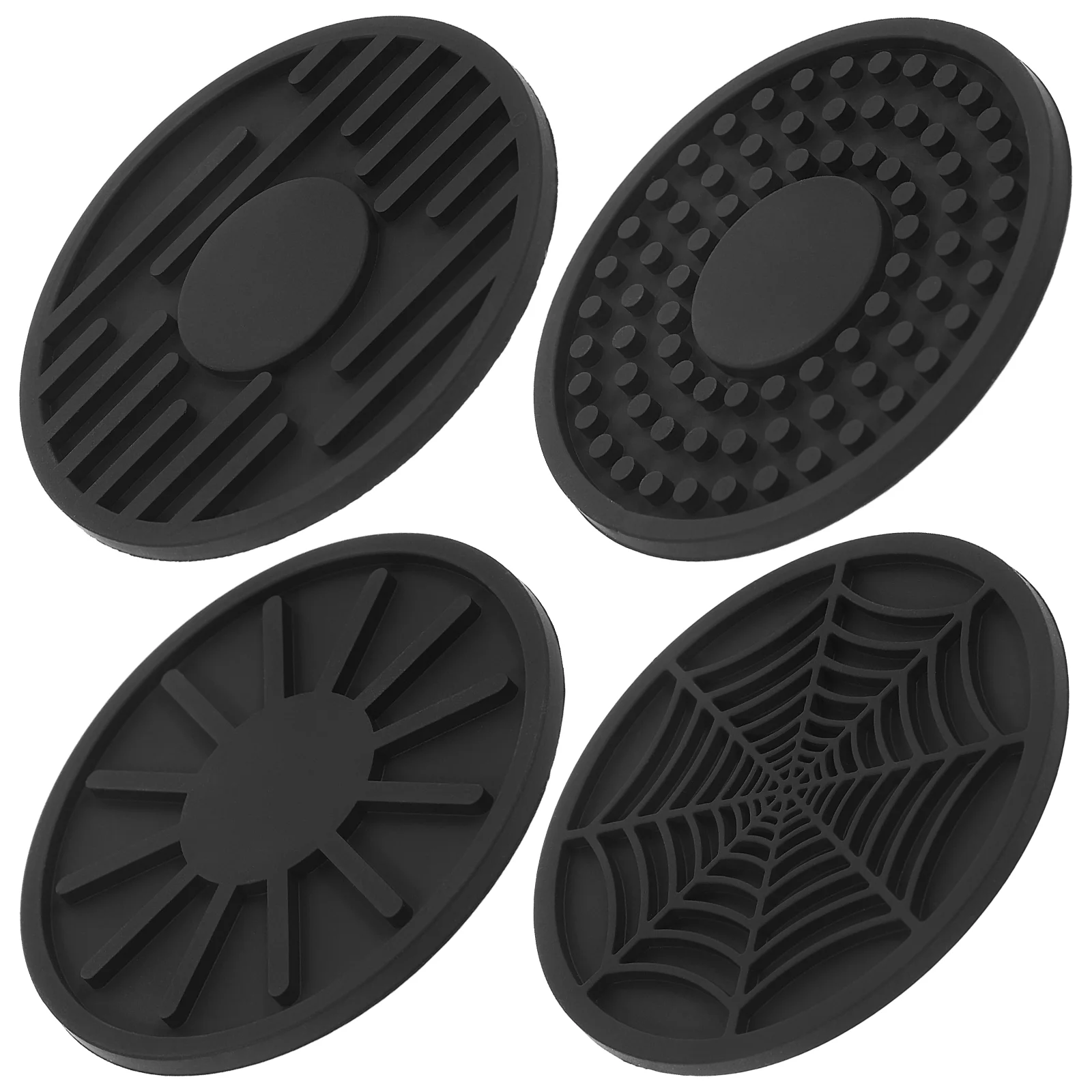 

4 Pcs Car Coaster Silicone Drink Reusable Saucers for Hot Heat Resistant Cup Mat Coffee Holder Placemat Anti Slip