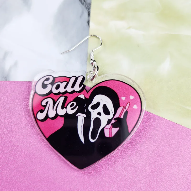 Novelty Call Me Acrylic Earrings Cute and Creative Earrings Kawaii Animal Jewelry Unique and Funny Women\'s Gift