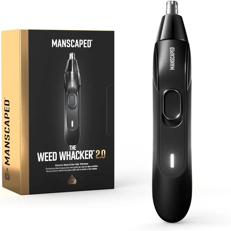 MANSCAPED® The Weed Whacker® 2.0 Electric Nose & Ear Hair Trimmer – 7,000 RPM Precision Tool with Rechargeable Battery, Wet/Dry