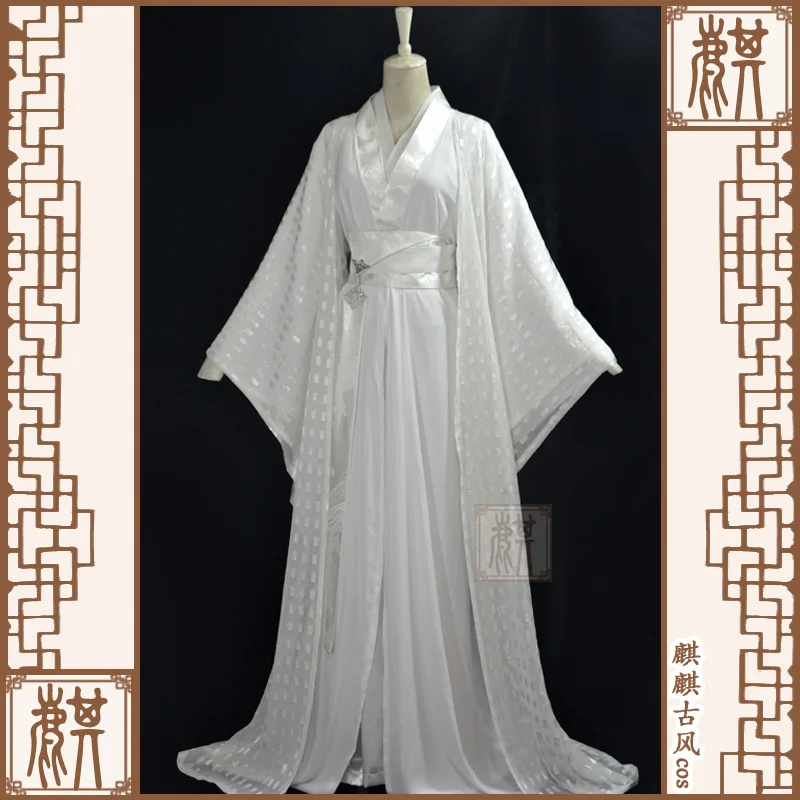 

Heaven Official's Blessing Tian Guan Ci Fu Xie Lian Erha Chu WanNing Cosplay Costume Wigs White HanFu Outfit Halloween Cloth