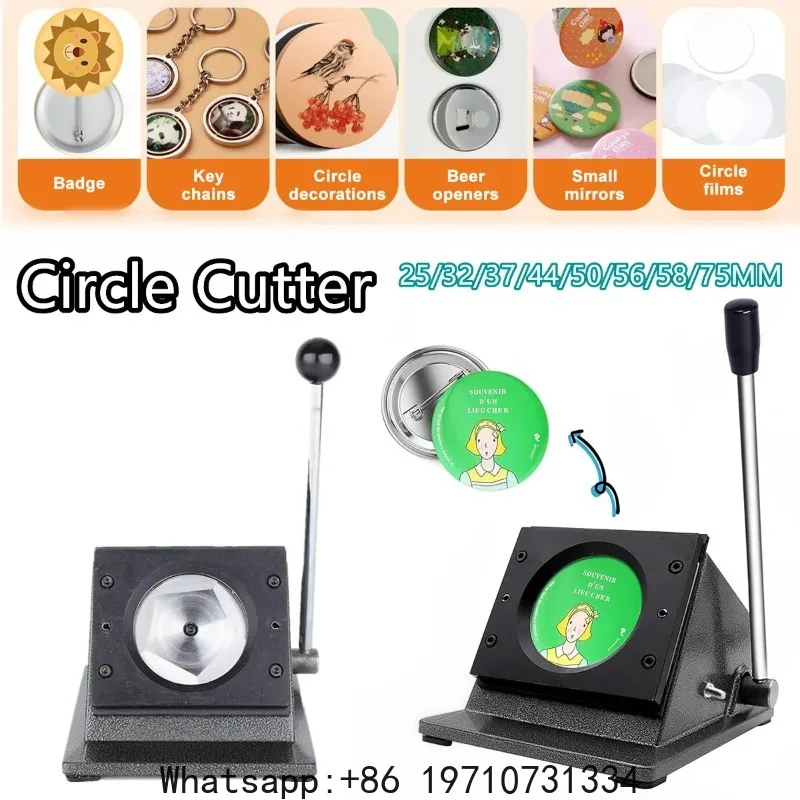 25-75MM Badge Button Maker Circle Cutter, DIY Round Paper Cutting Circle Knife, Button Badge Circle Cutter Paper Machine Tools.