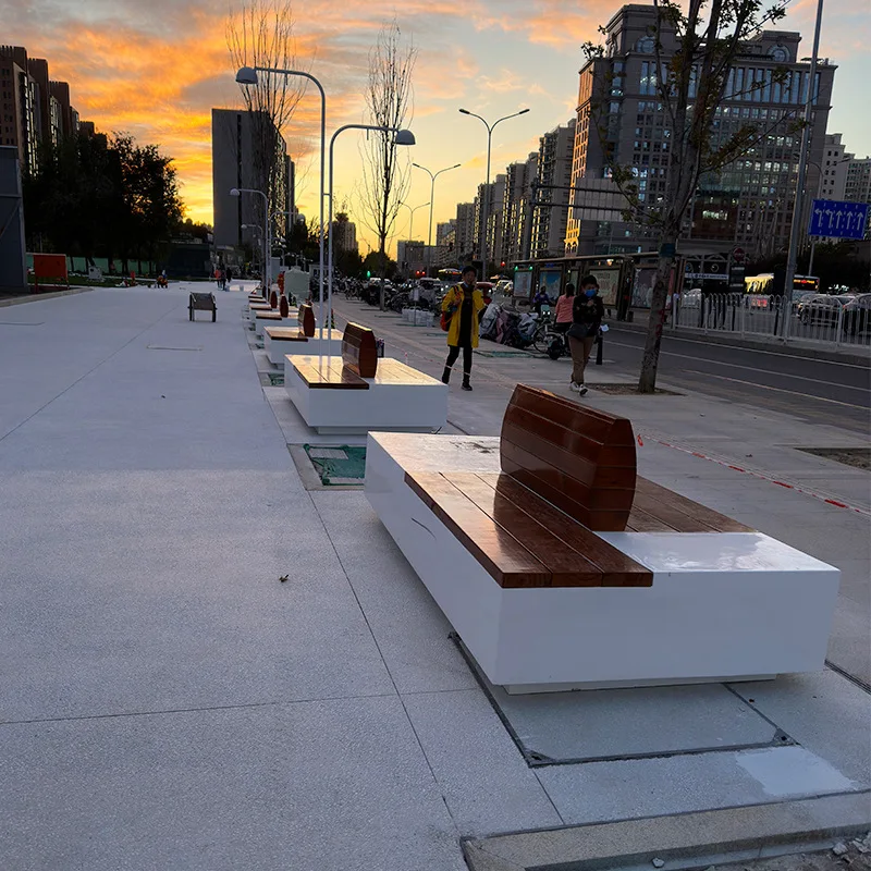 FRP Seat, Leisure Tree Pool Bench, Special-shaped Combination Lounge Chair, Garden Landscape, GFRP Outdoor Chair Manufacturer
