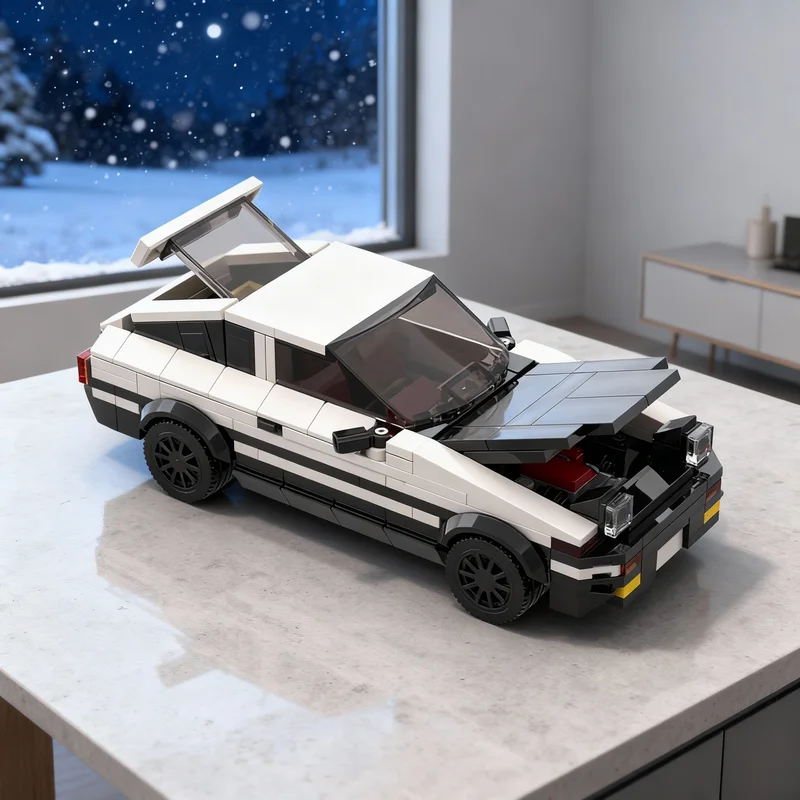 401pcs MOC Initial D Toyota Sprinter Trueno City Champions Model Building Blocks Shelf Decor, Home Decor For Kids Birthday Gift