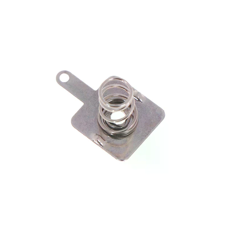 5Set 12MMx12MM - + Replacement Metal Batteries Spring Contact Plate Silver Unidirectional Slot For AA Battery Case