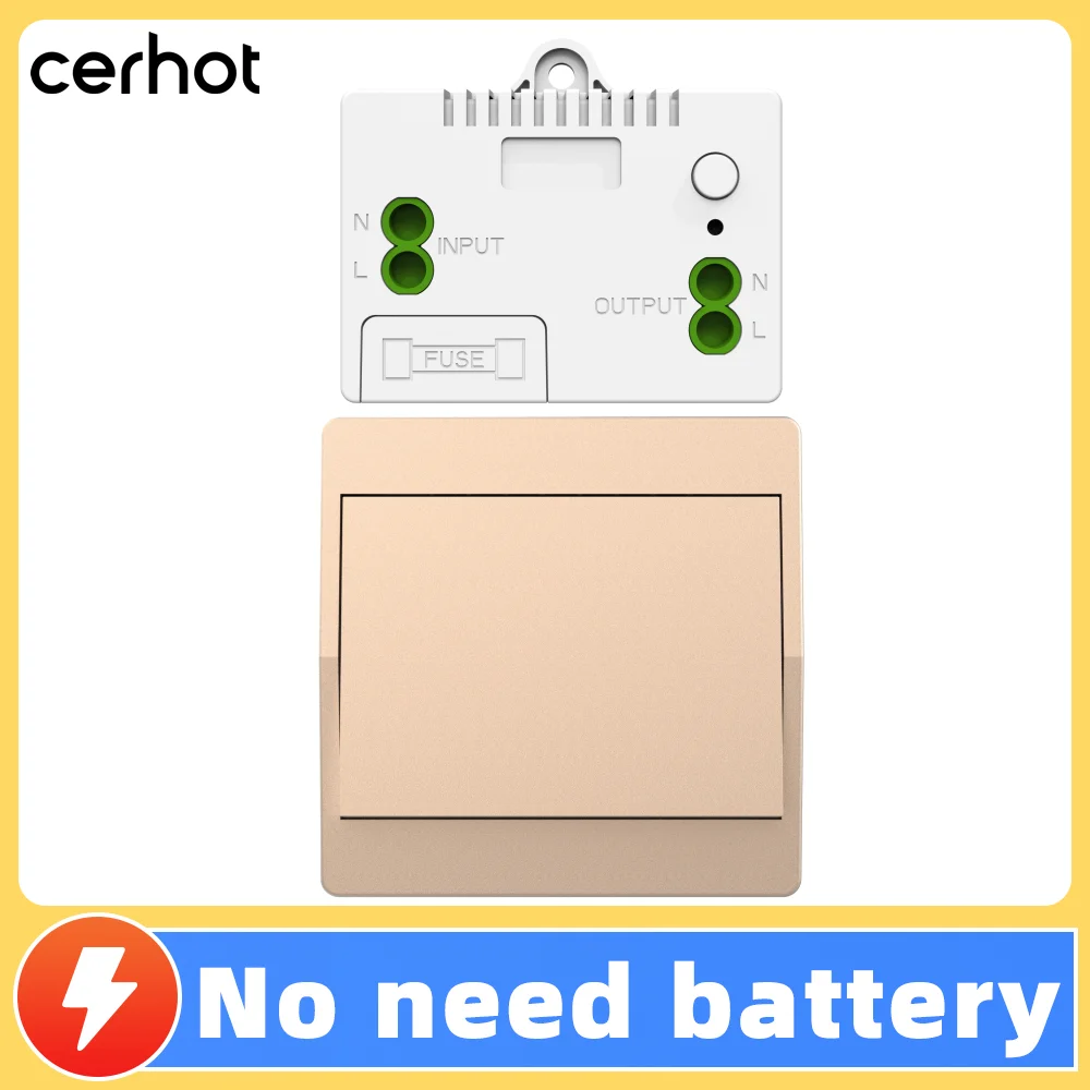 

Умный дом, золотые беспроводные переключатели с автономным питанием для освещения, комплект кинетических выключателей света, дистанционные выключатели света, беспроводная кнопка