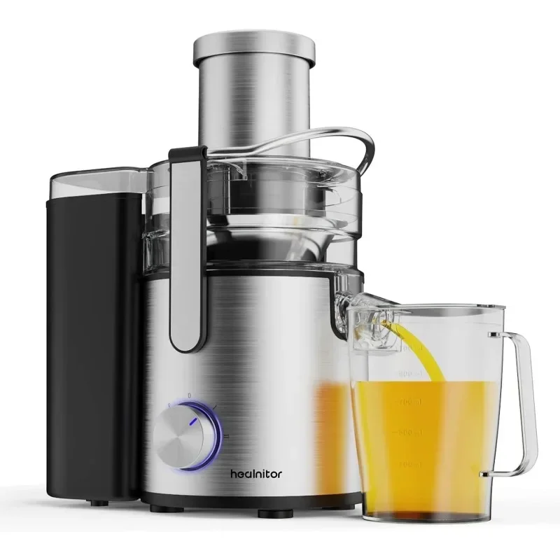 

1000W 3-SPEED LED Centrifugal Juicer Machines Vegetable and Fruit, Healnitor Juice Extractor with 3.5" Big Wide Chute