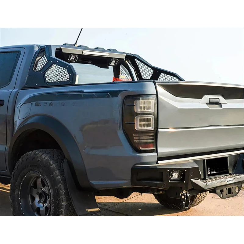 Ramand High Quality Universal Carbon Steel Roll Bar Bracket For Pickup Sport For Ranger Dmax NP300 Black Exterior Accessories 12