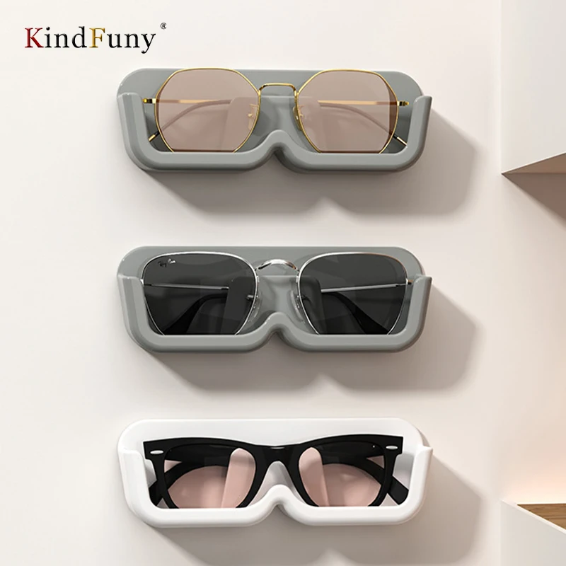 

KindFuny Sunglasses Organizer Wall Mounted Glasses Case Multiple Pairs Eyeglasses Storage Rack Hanging Eyewear Holder for Home