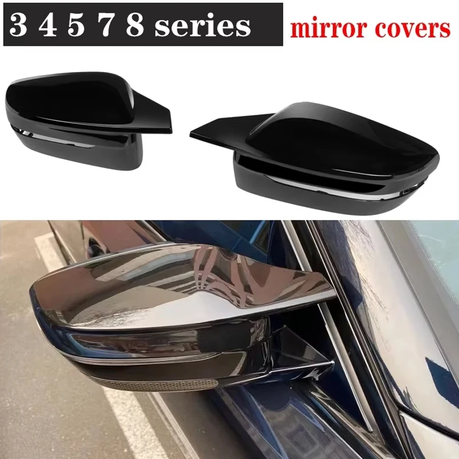 For BMW 2 3 4 5 7 8 series G20 G42 G22 G26 G30 G11 G14 G15 Shells Rearview Cap Real Carbon texture rear view mirror case cover