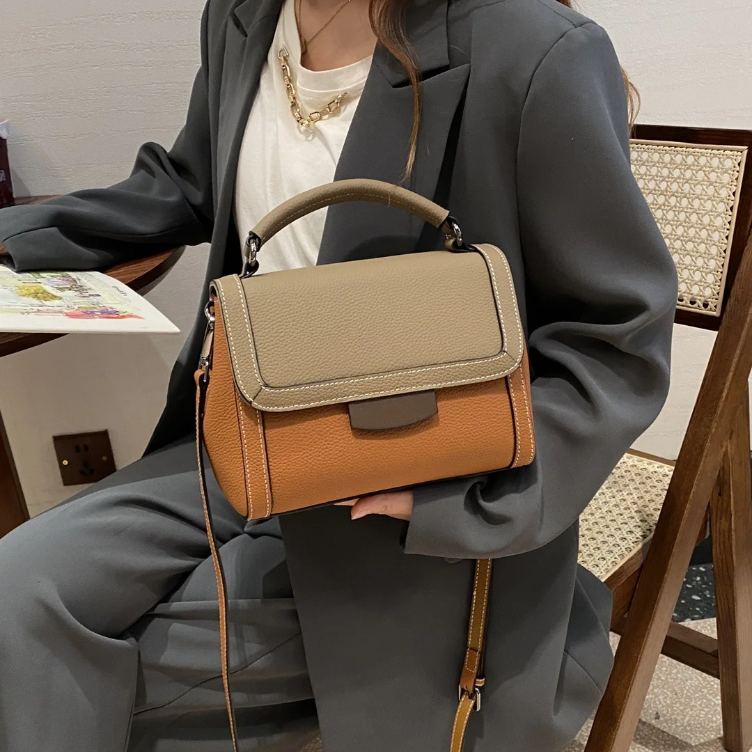 Genuine Leather Women\'s Bag Crossbody Bag Women\'s 2023 New Fashion Versatile Handbag Classic Trendy Design Shoulder Bag for Lady