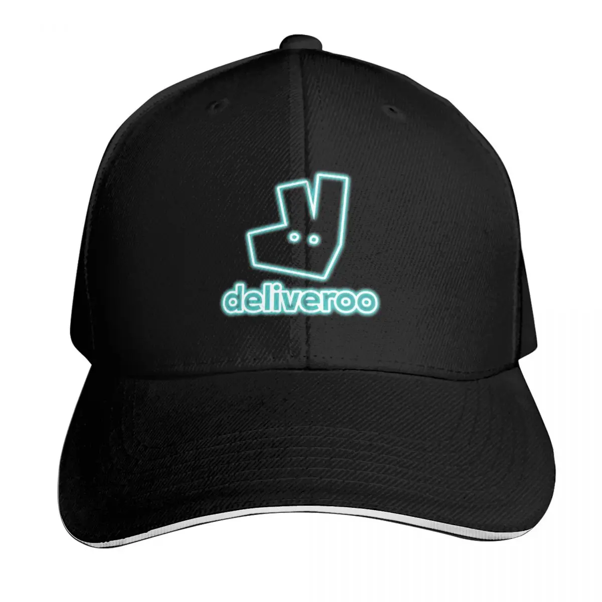 Neon Deliveroo Baseball Cap Strapback Dad Hat Six Panel Structured Crown Sun Protection UPF 50+
