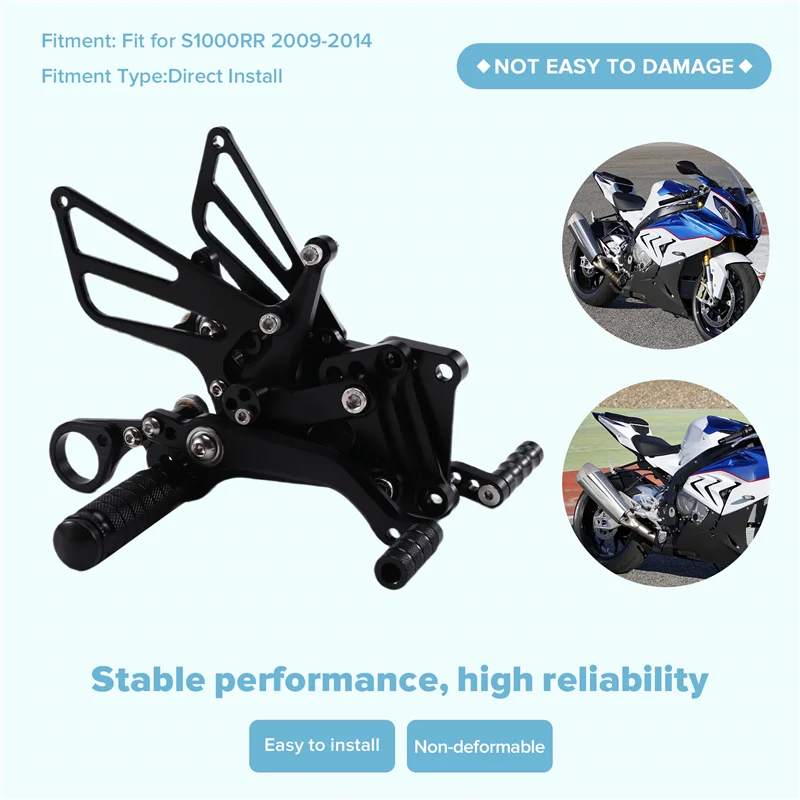 

F9-Rearset Footpeg Adjustable Rear Footrest For BMW S1000RR 2009-2014 Motorcycle Accessories