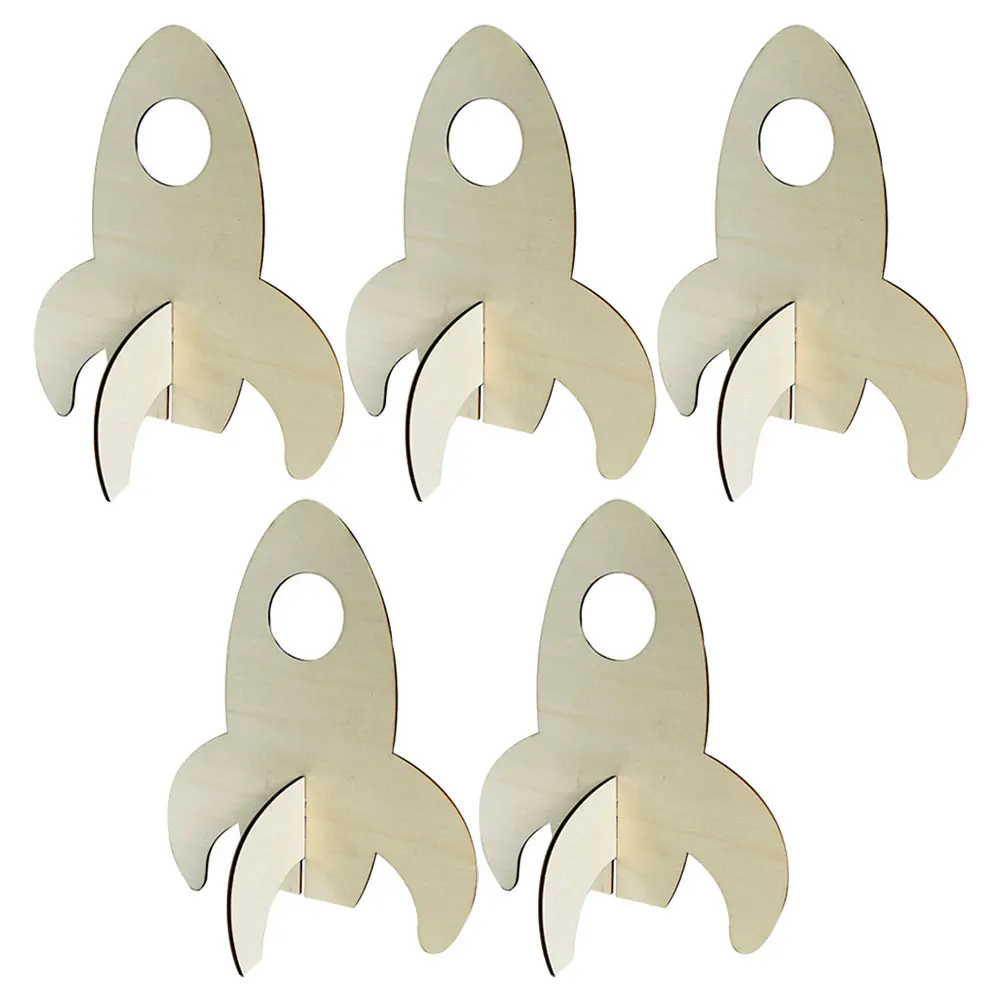 5шт украшения в форме ракеты DIY ракеты ручная роспись граффити для школьников