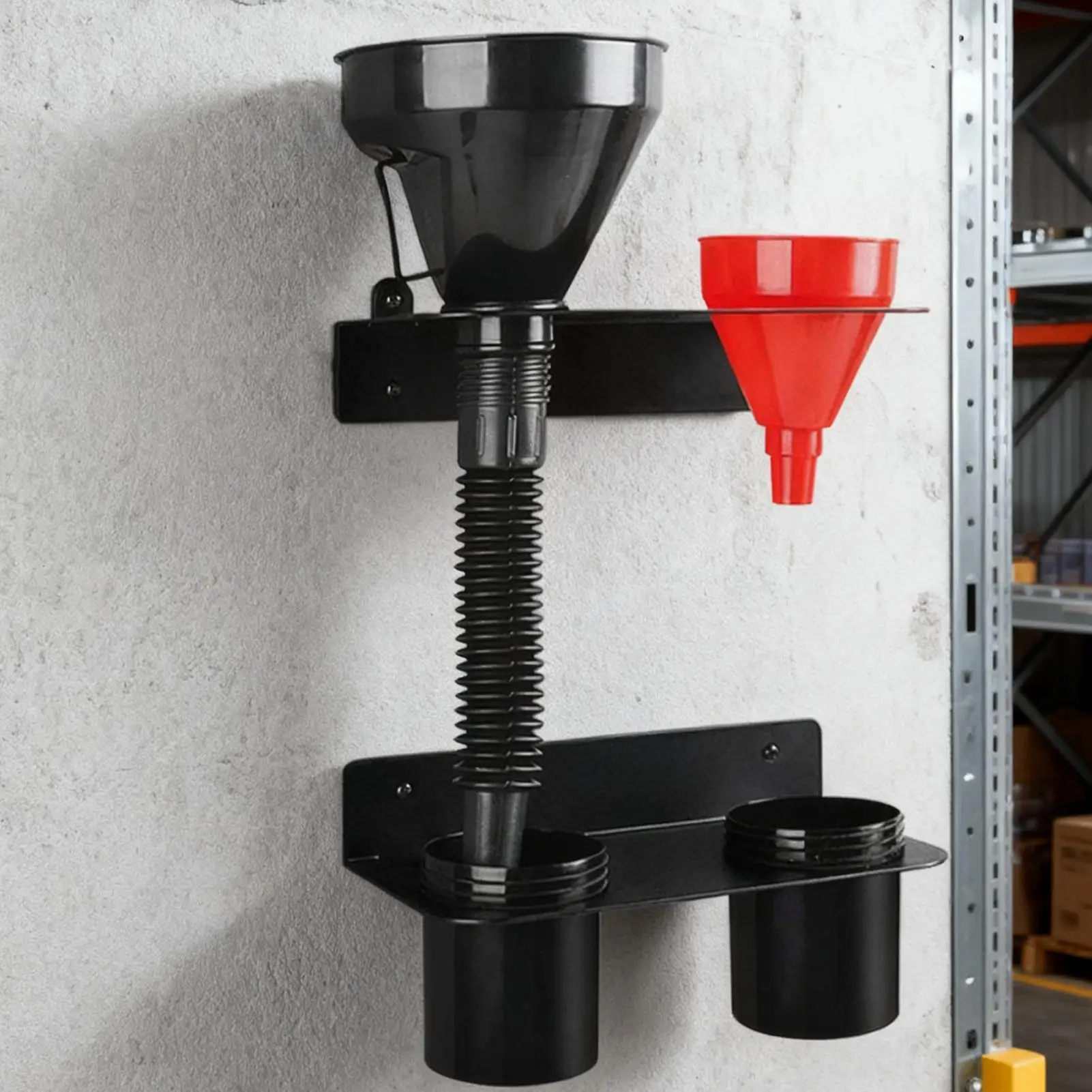 Oil Funnel Holder Kit With Removable Drip Cups Wall Mount Auto Shop Supplies Oil Funnel Stand For Coolant Motor Engine Additive