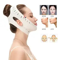 Mascarilla Facial de silicona con forma de línea en V, cinturón de estiramiento Facial, vendaje delgado para cuello, adelgazamiento de la barbilla Facial, adelgazamiento de mejillas, R6I0