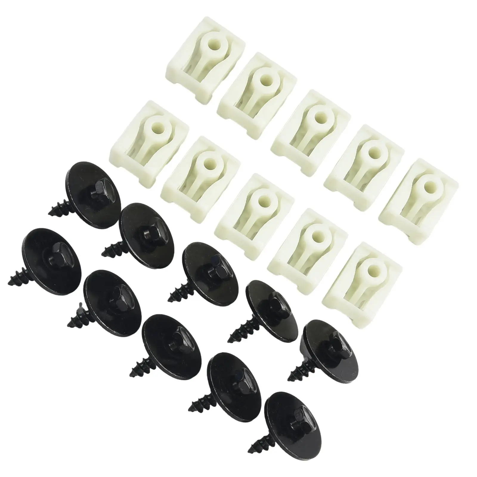 For BMW Mudguard Liner Fastener C Clip and Hex Bolt Kit 07147311312 07149213164 Plastic Retaining Hardware 20pcs Total