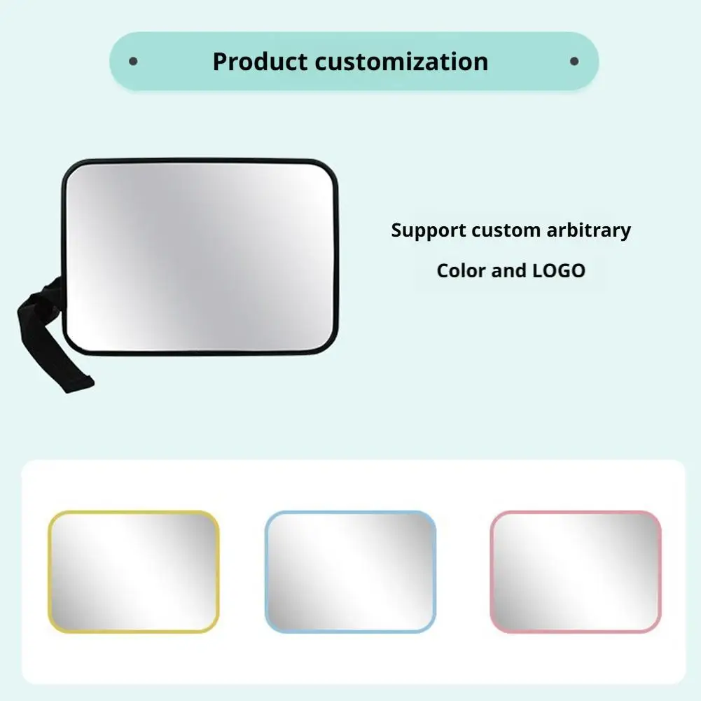 مرآة أمان للأطفال للرؤية الخلفية - بلاستيك أكريليك (آمن للأطفال) بزاوية واسعة الرؤية قابلة للتعديل، بدون سائق بدوره
