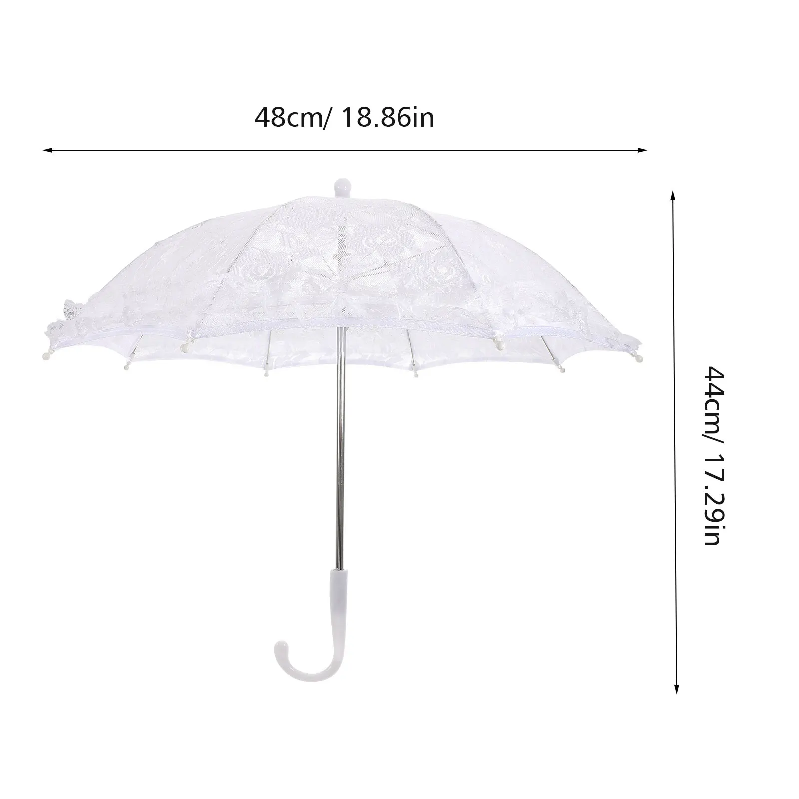 

Lace Umbrella Props White Wedding Decorations Elegant Parasol for Photo Bridal Party Accessories Girl Vintage Tea