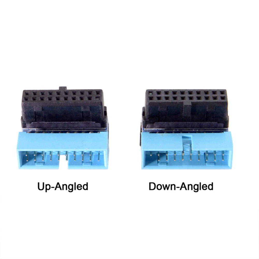 USB 3.0 20pin Male To Female Extension Adapter Up Down Angled 90 Degree For Motherboard Mainboard