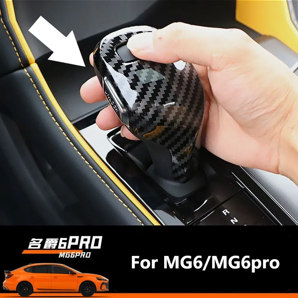 

Car Gears Gearshift Gearlever Carbon Fiber Modify Shell Sticker for MG MG6 MG6pro Pro 2020-2022 Interior Decoration Parts