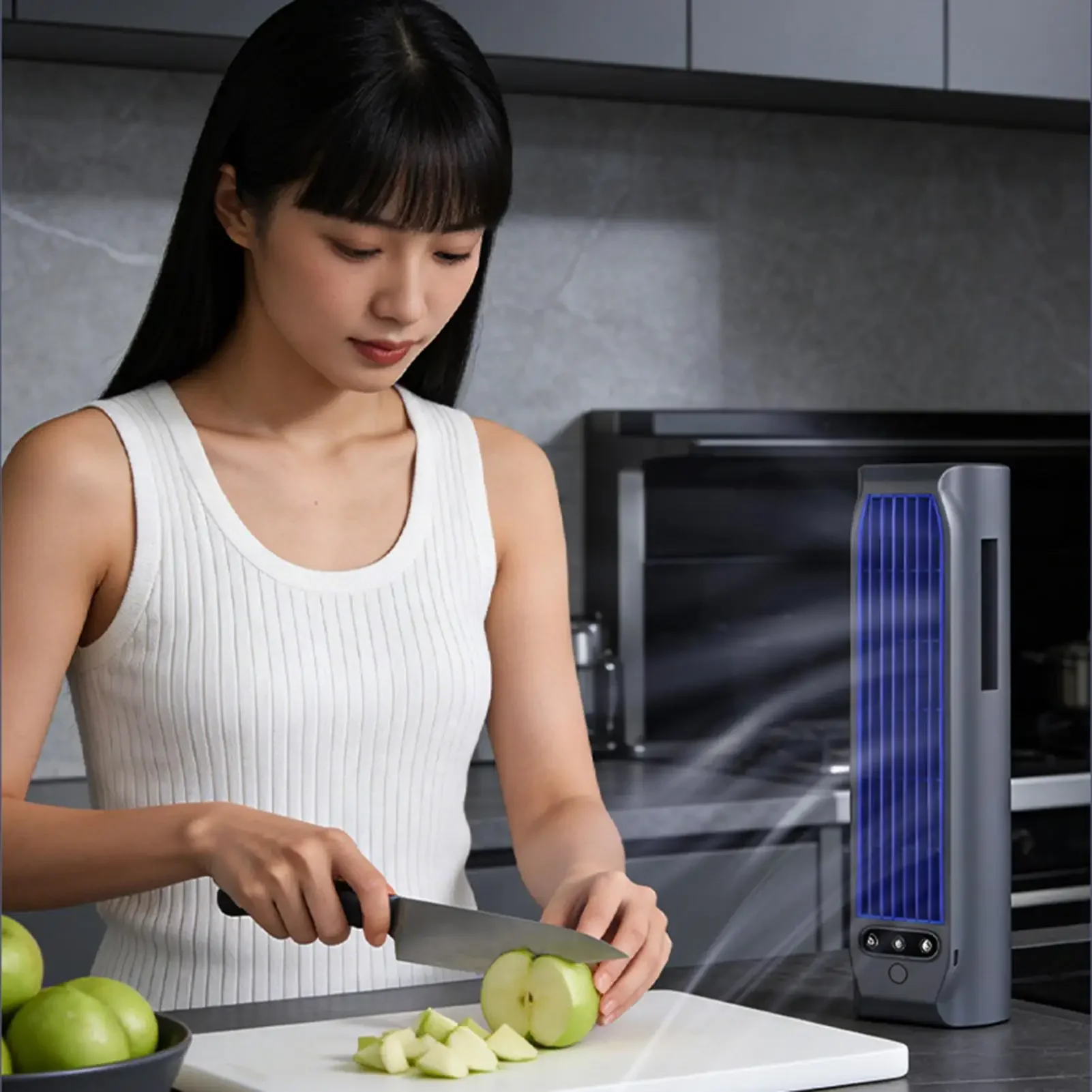 Desk Tower Fan Small with Phone Stand Household Desktop Fan Men Women Students Travelers Home Apartment Study Bedroom Living