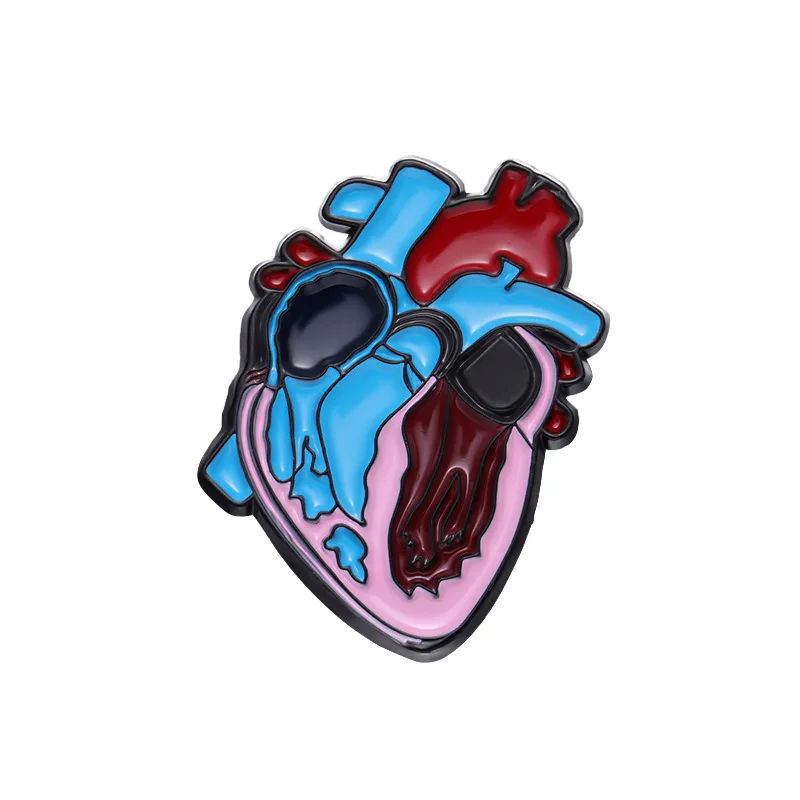 Enamel Anatomy Heart Doctor Nurse Brooch Pin Medical Cardiologist Cardiology Jewelry Lapel Backpack Badge Gift