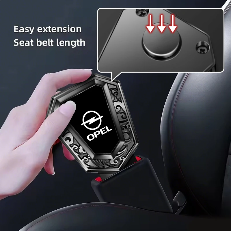 Car Seat Belt Extender Safety Belt Lock Buckle Plug Accessories For Opel Corsa Astra Insignia Vectra Zafira Meriva Mokka Grandla - view 6