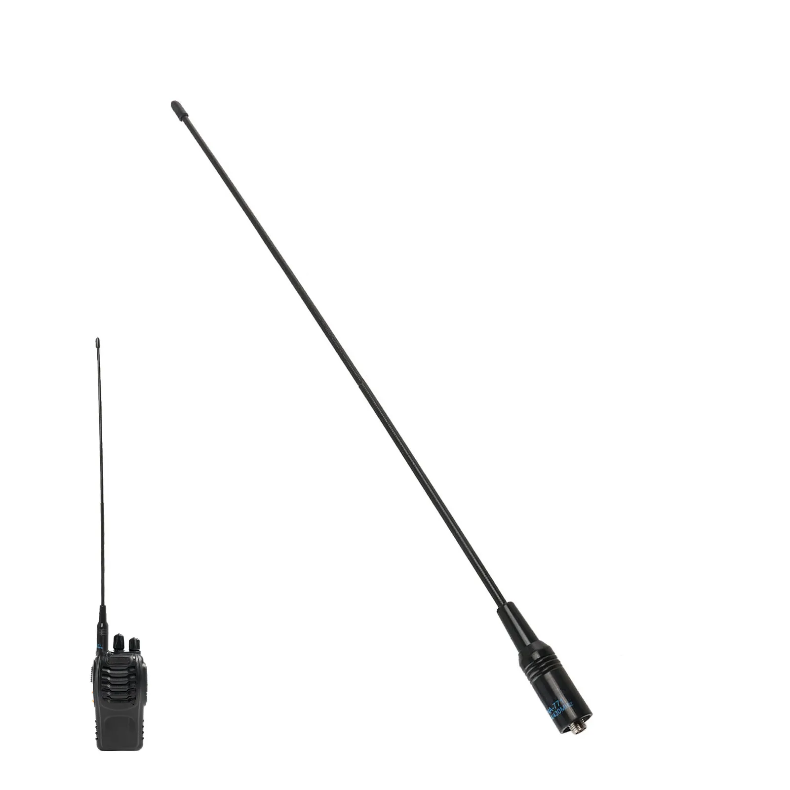 Dual-Band 144430Mhz Sma-F Black Antenna Designed for Transceiver Handheld Radio Communication