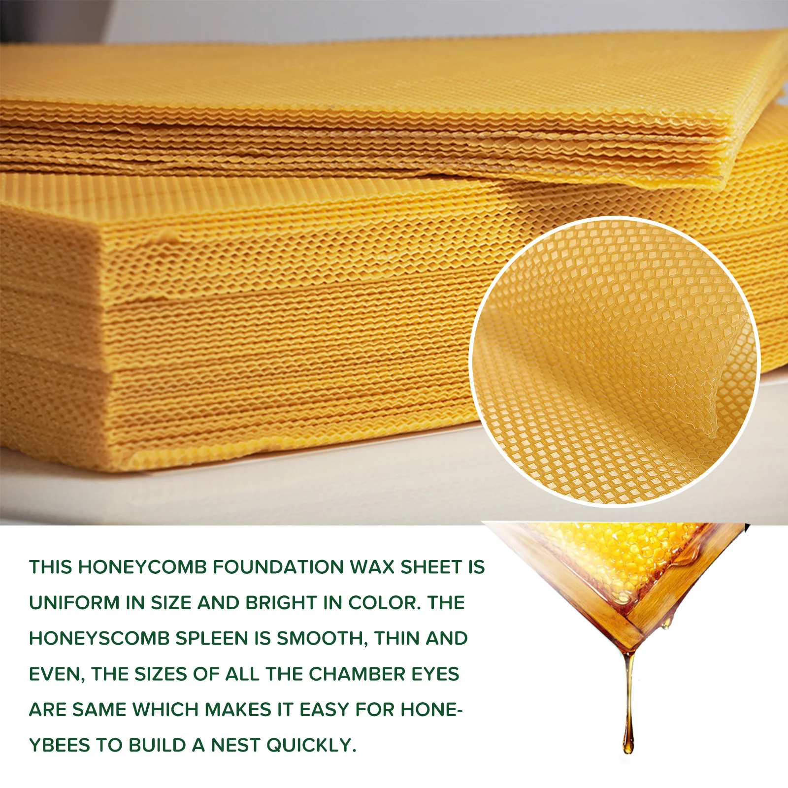 10Pcs Beeswax Foundation Press Mold Beekeeping Tools Honey Candles Maker Full Bees Wax Honeycomb Machine Foundation Sheets Tool