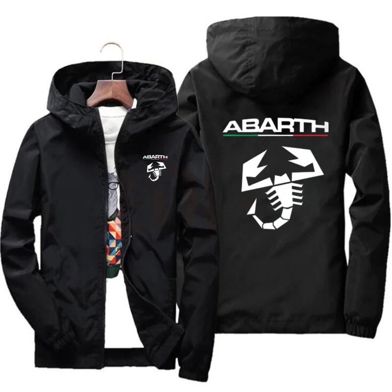 

Весна 2025 года, повседневная ветровка ABARTH Скорпион, тонкое солнцезащитное пальто с капюшоном, мужская спортивная куртка для пилота, велоспорта, кемпинга, большие размеры