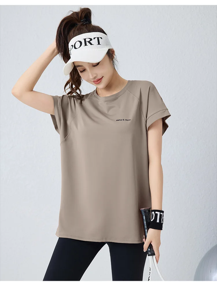 

Новые повседневные женские спортивные комплекты из 3 предметов для йоги, свободная дышащая футболка с короткими рукавами + леггинсы с высокой талией + цельные комплекты с бюстгальтером с чашкой