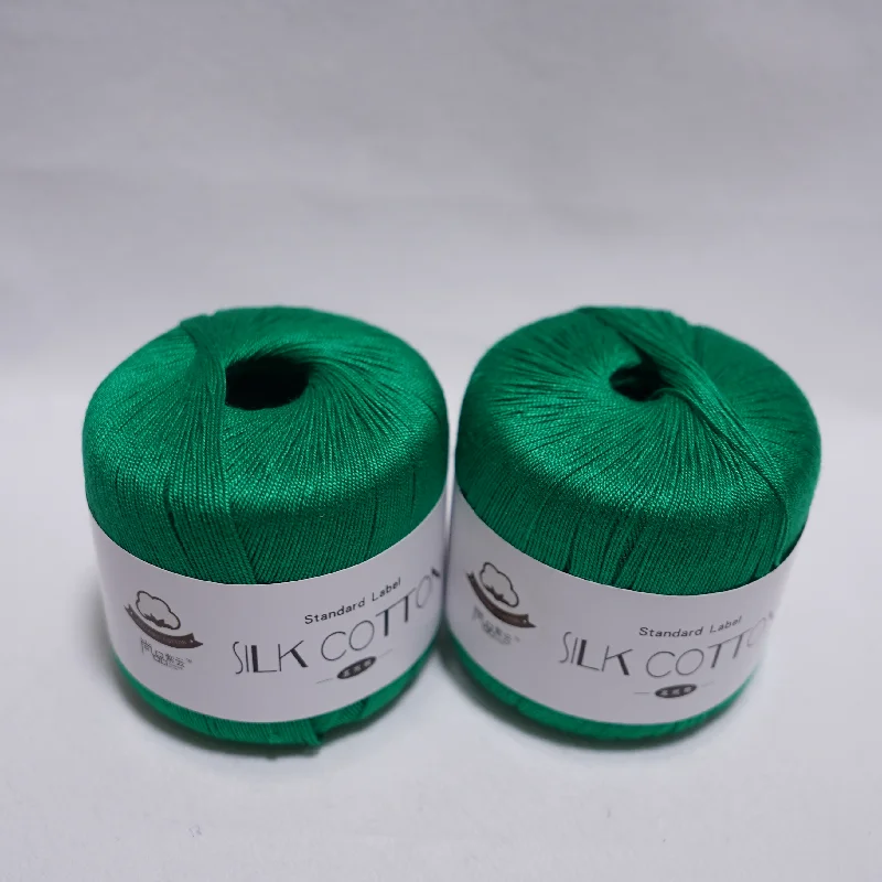 

2 шт. Рождественская шелковая кружевная хлопковая пряжа для вязания крючком, теплая и мягкая нить для ручного вязания, для рукоделия