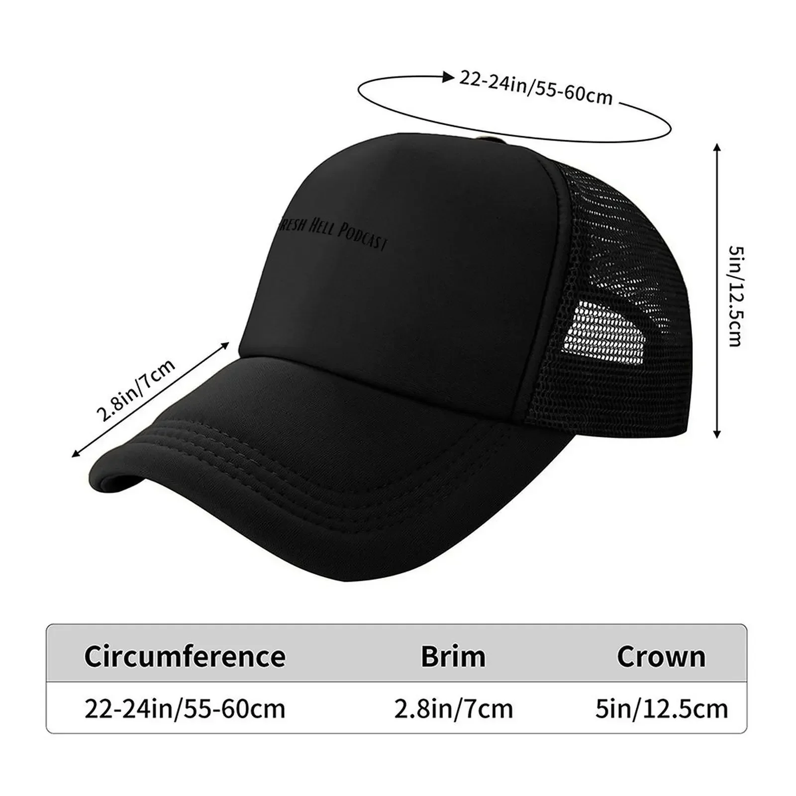 New Crow Fresh Hell Podcast Baseball Cap Male hat derby hat custom Hat Winter Women's Hats Men's