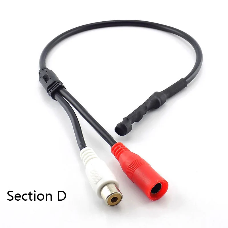 Audio überwachung Pickup Sicherheits ausrüstung RCA Adapter Kuppel Typ Kollektor kleiner Rekorder Mikrofon Sound Head Line Typ