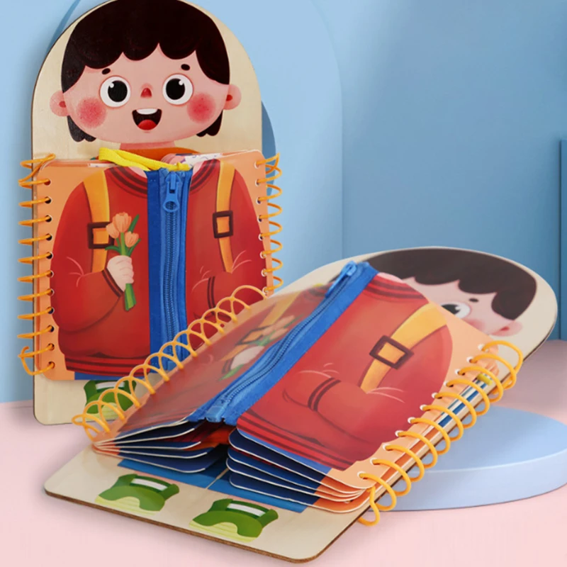 

Multi-layer Wooden Busy Board For Children Montessori Early Education Games Toddlers Quiet Books Sensory Toy Practice Dressing