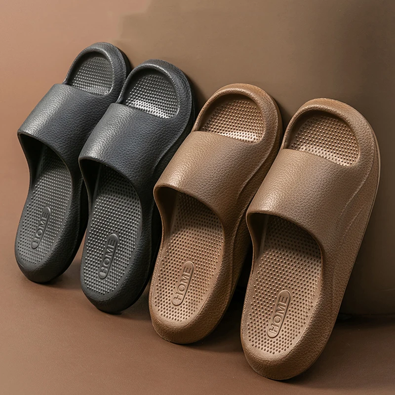 

Women Summer Slippers Indoor Thick Sole Non-slip Bathroom Slides Comfort Soft Sole EVA Sandals Outdoor Men Beach Platform Shoes