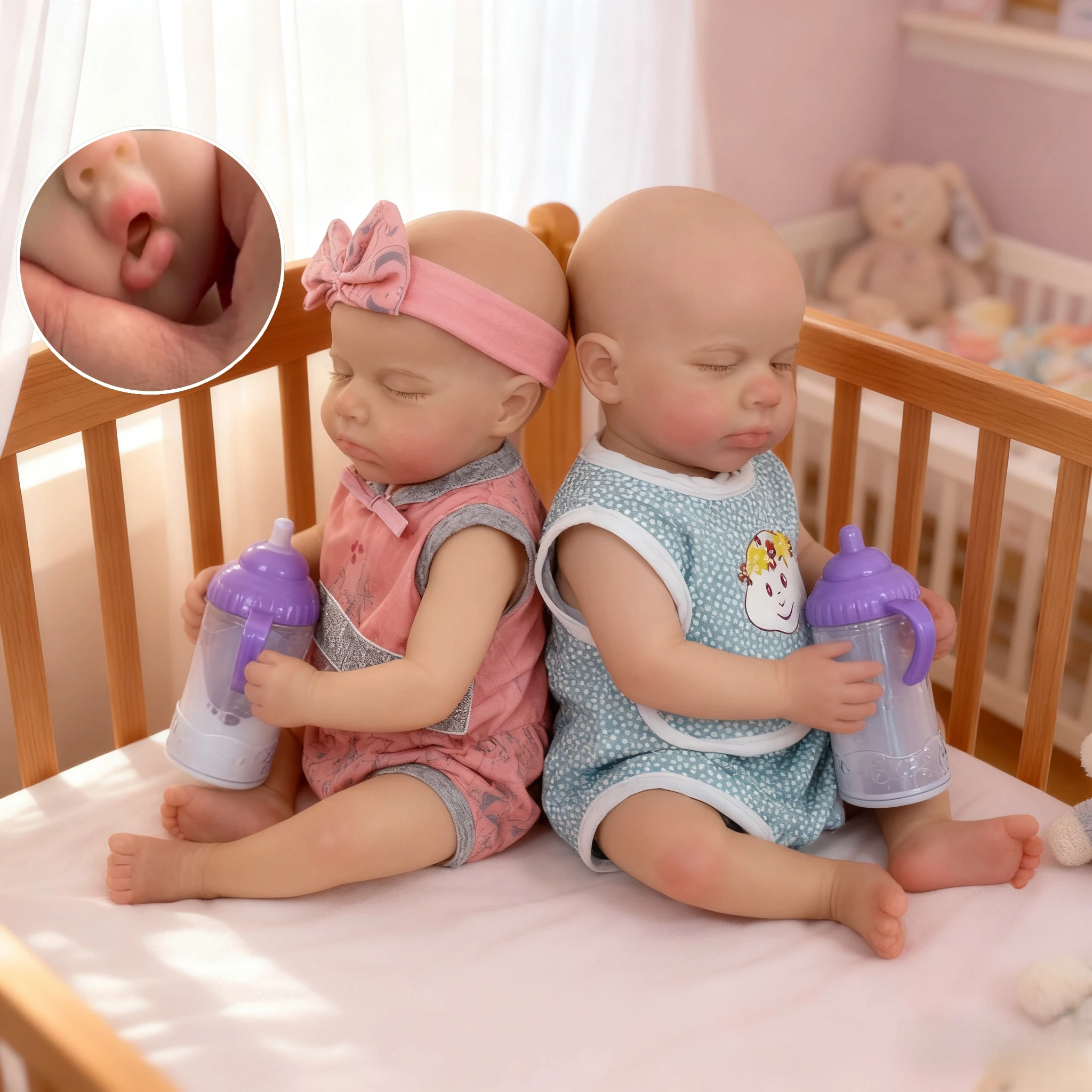 

13-дюймовая мягкая силиконовая кукла реборн ручной работы Loulou Bebe, кукла для новорожденных девочек или мальчиков с открытым ртом, подарок на день рождения