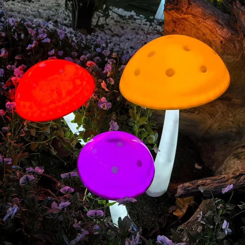 

Cute Glamour Glowing Statue Decorative Modeling Light Emitting Diode Lighting Garden Decorative Mushroom Ornament
