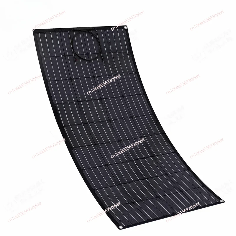 Flexible Solar Panel ALL BLACK 200W 18V ETFE Monocrystalline Cell Semi Flexible Pv Flex Solar Panel