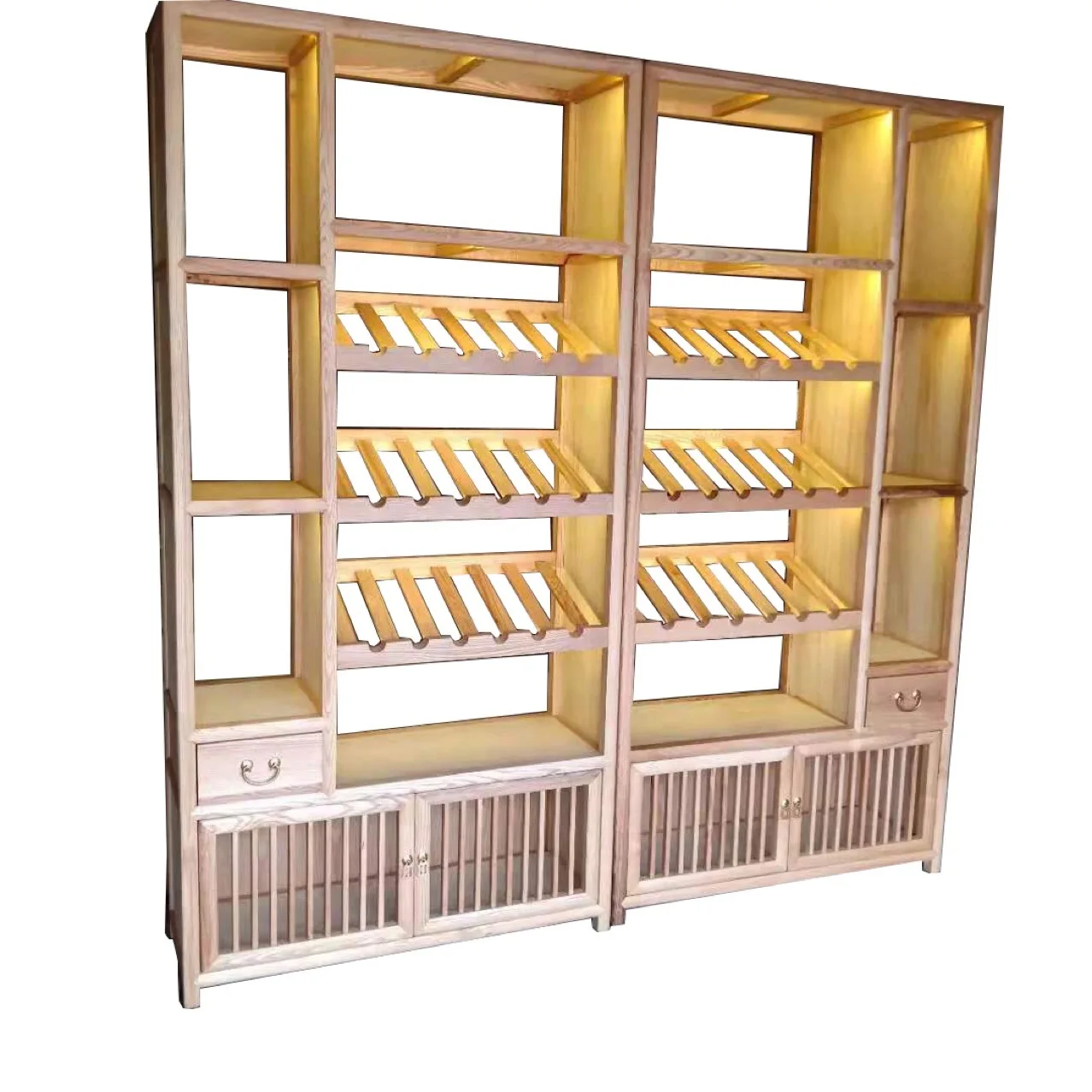 

Chinese style, furniture, ash wood, wine rack, solid wood, walnut, red wine, display case