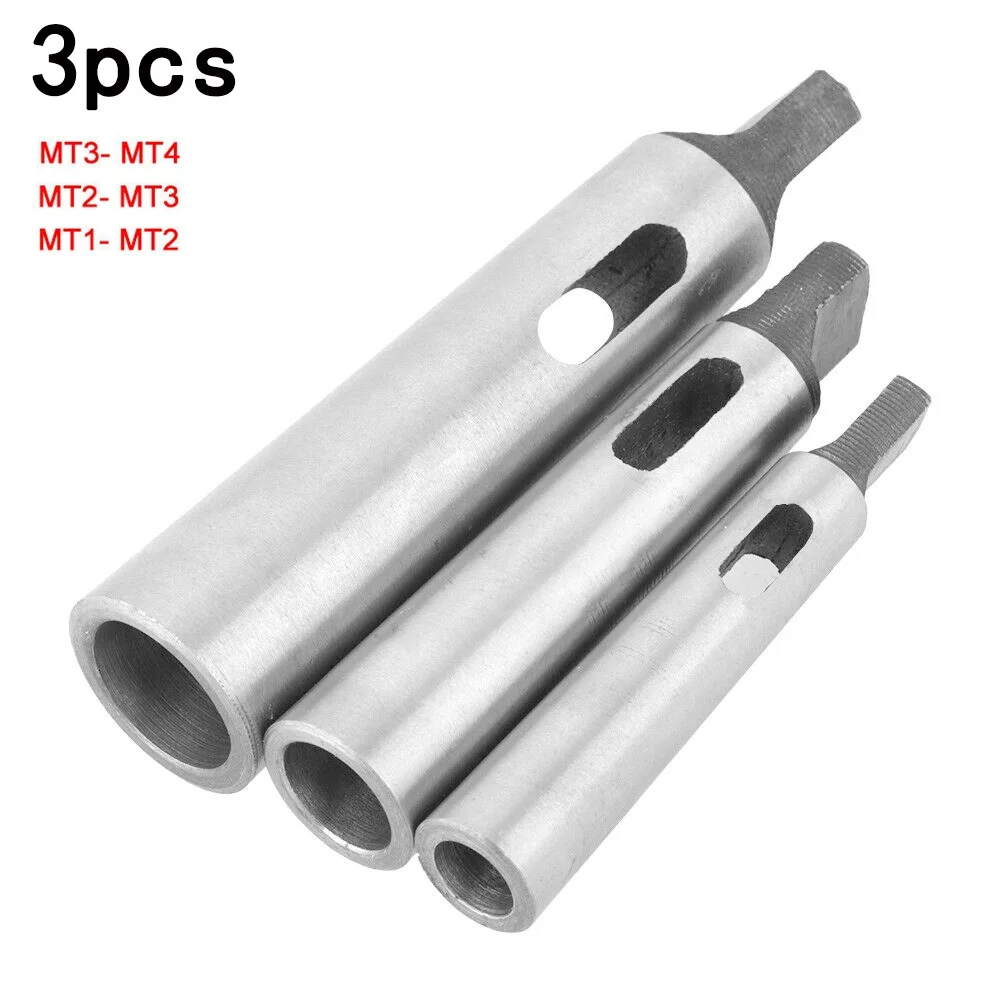 

3PC For Morse Taper Adapter Cone Sleeve MT1 MT2 MT3 MT4 Drill Sleeve Adapter for Lathe Milling and Reamer Reduction Applications