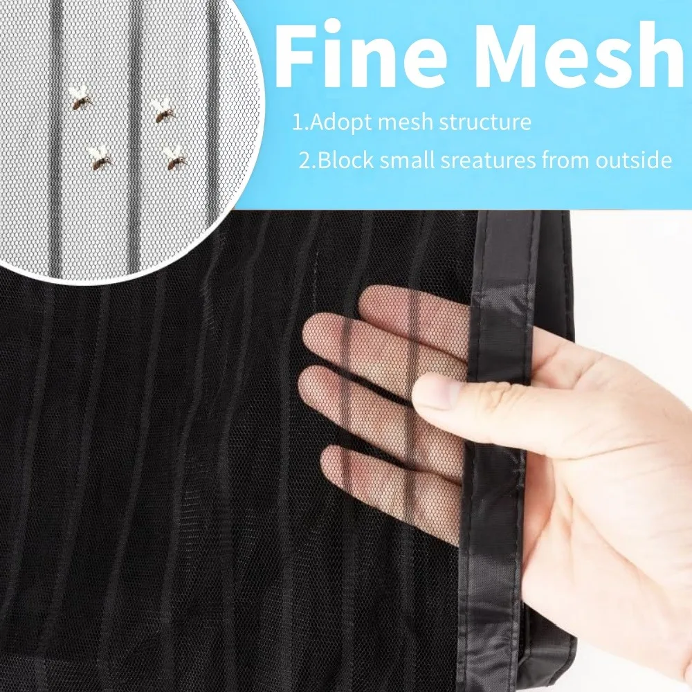 Heavy Duty Magnetic Door Mesh Curtain Anti-Mosquito Automatic Closing Mute Door Netting Home Ventilation Partition Mesh Curtain
