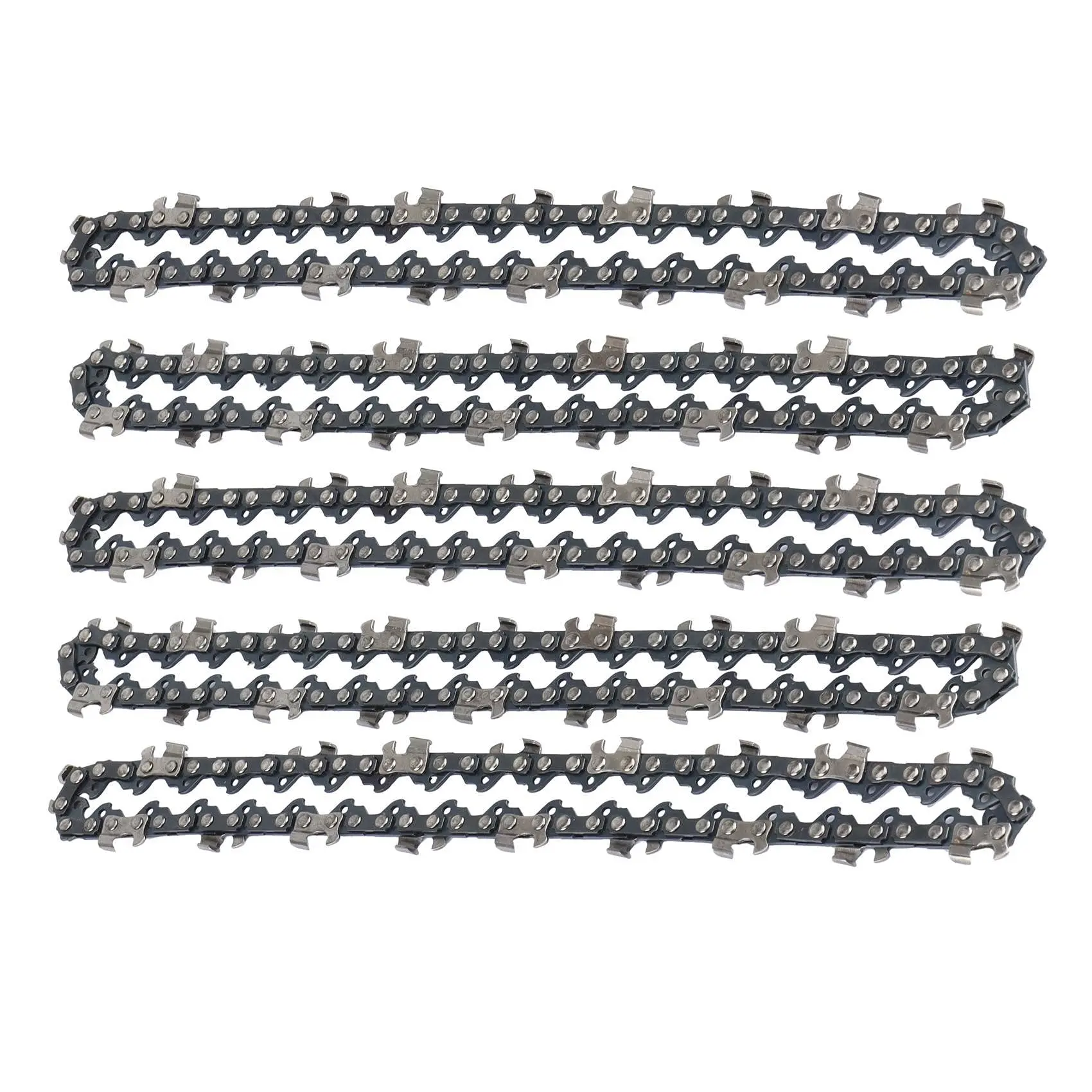 

5-piece 6-inch 37 sections mini saw chain, carbon steel material, portable replacement saw chain accessories for 6-inch chain,