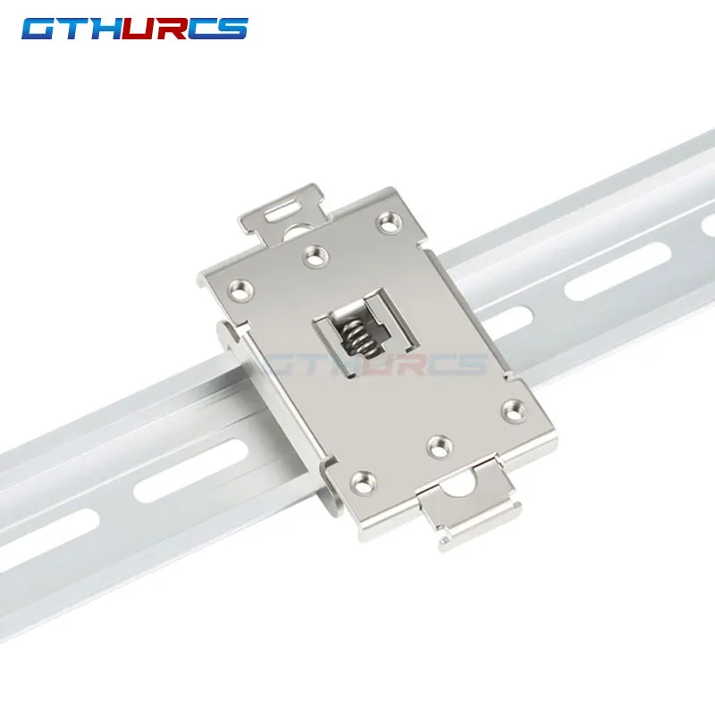 SSR 35MM DIN Đường Sắt Cố Định Chuyển Tiếp Trạng Thái Rắn Clip Kẹp Gắn Cố Định Khóa Snap Duy Nhất Giai Đoạn 1 Pcs