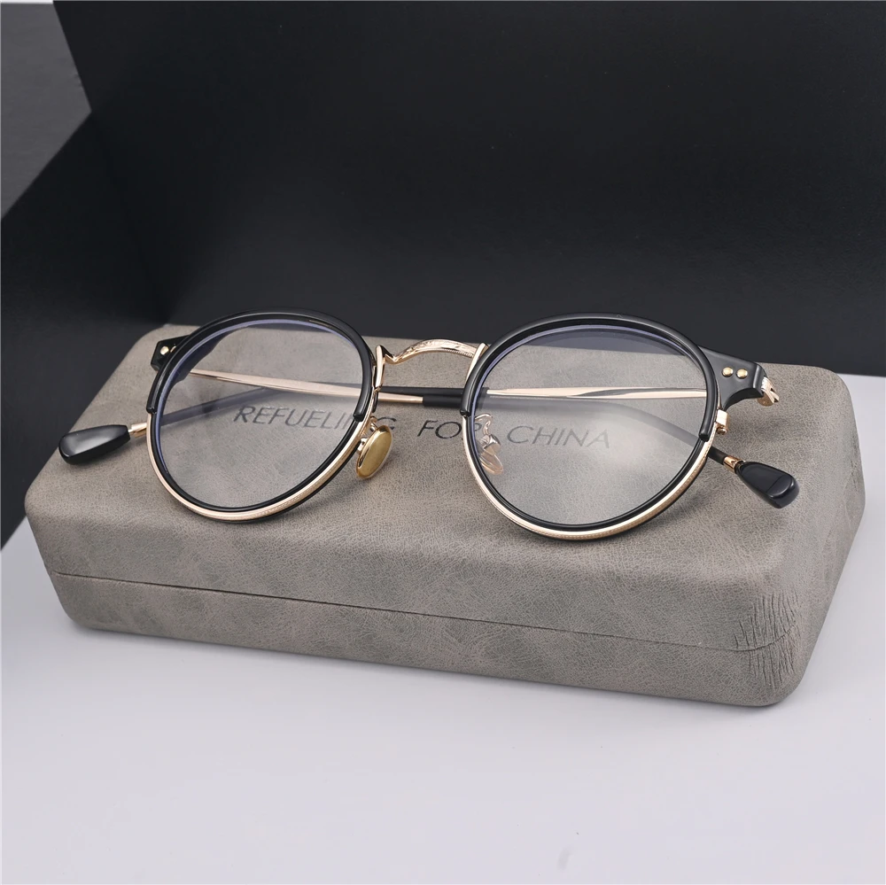 

Cubojue Oval Reading Glasses Male Women Black Gold Eyeglasses Frame Men Anti Reflection 0 +150 200 250 300 Diopter Spectacles