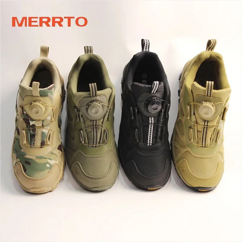 

MERRTO Hiking shoes Men waterproof hunting Boots Tactical Desert Combat Boots trekking Ankle mountian cow Leather Sneakers