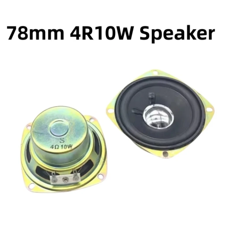 78mm 4R10W 3IN Full Frequency Tweeter 4Ω 10 Watt High-Pitched Speaker With Mounting Hole For DIY Model Audio